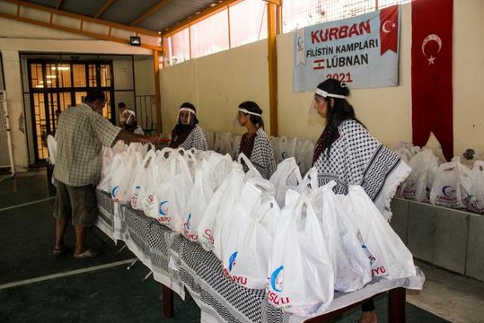 Cansuyu Derneği, Filistin mülteci kamplarındaki 20 bin aileye kurban eti dağıttı