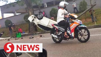 Food delivery rider killed after being struck by car