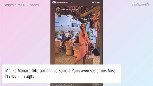 Malika Ménard en robe de luxe pour fêter ses 34 ans : les Miss France au rendez-vous