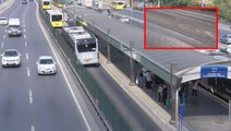 Metrobüs yolunda şaşırtan görüntü! Aşırı sıcaktan dolayı asfalt eridi