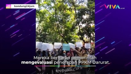 Download Video: Pedagang, Ojol, hingga Mahasiswa di Bandung Demo Tolak PPKM