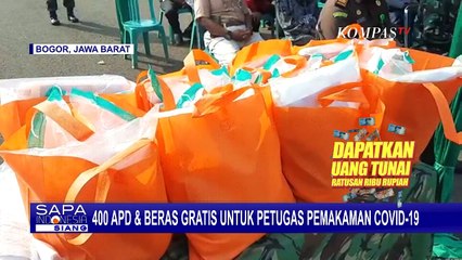 Danrem 061 Surya Kencana Bogor Bagikan 400 APD dan 2 Ton Beras untuk Petugas Pemakaman Covid-19