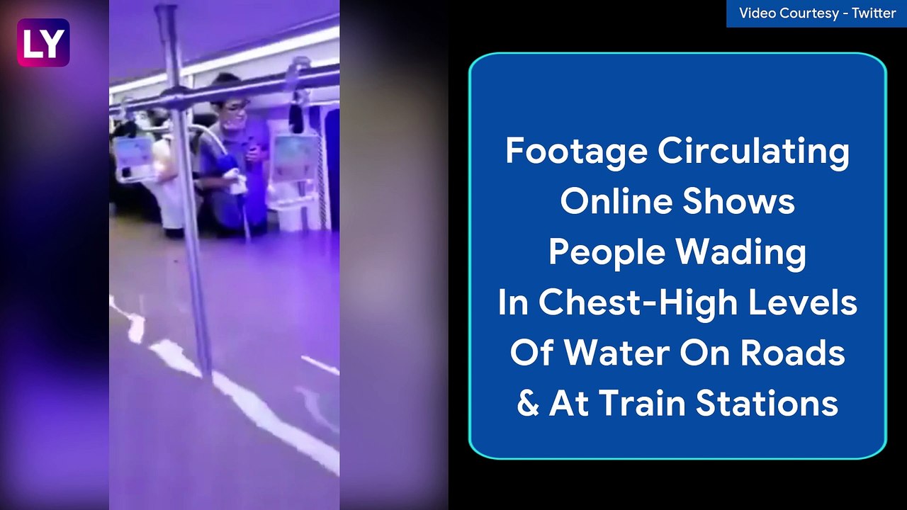China Floods: Zhengzhou Metro Station Inundated, Passengers Stranded In Waist-High Water In Trains
