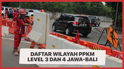 Daftar Wilayah PPKM Level 3 dan 4 Jawa-Bali