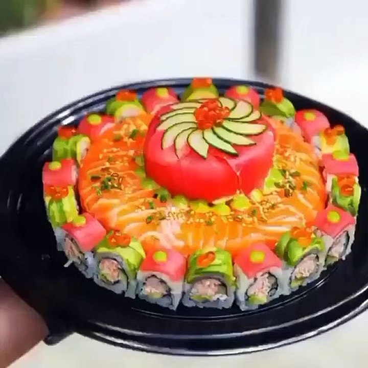 Sushi cake rainbow