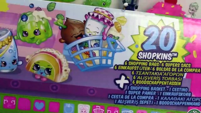 Disney Frozen Queen Elsa Unboxing Shopkins MEGA 20 Pack Set Blind Bags Toy Review