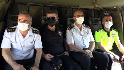 ESKİŞEHİR - Jandarma ekipleri helikopter destekli trafik denetimi gerçekleştirdi