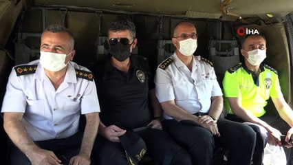 Eskişehir’de helikopter destekli trafik denetimi