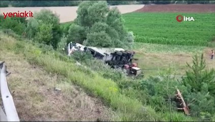LPG yüklü tanker şarampole uçtu