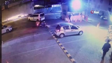 Yatan köpeğin üzerinden otomobil ile böyle geçti