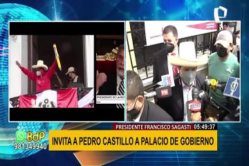 Sagasti sobre Pedro Castillo: Lo invité a Palacio de Gobierno para conversar lo más pronto posible