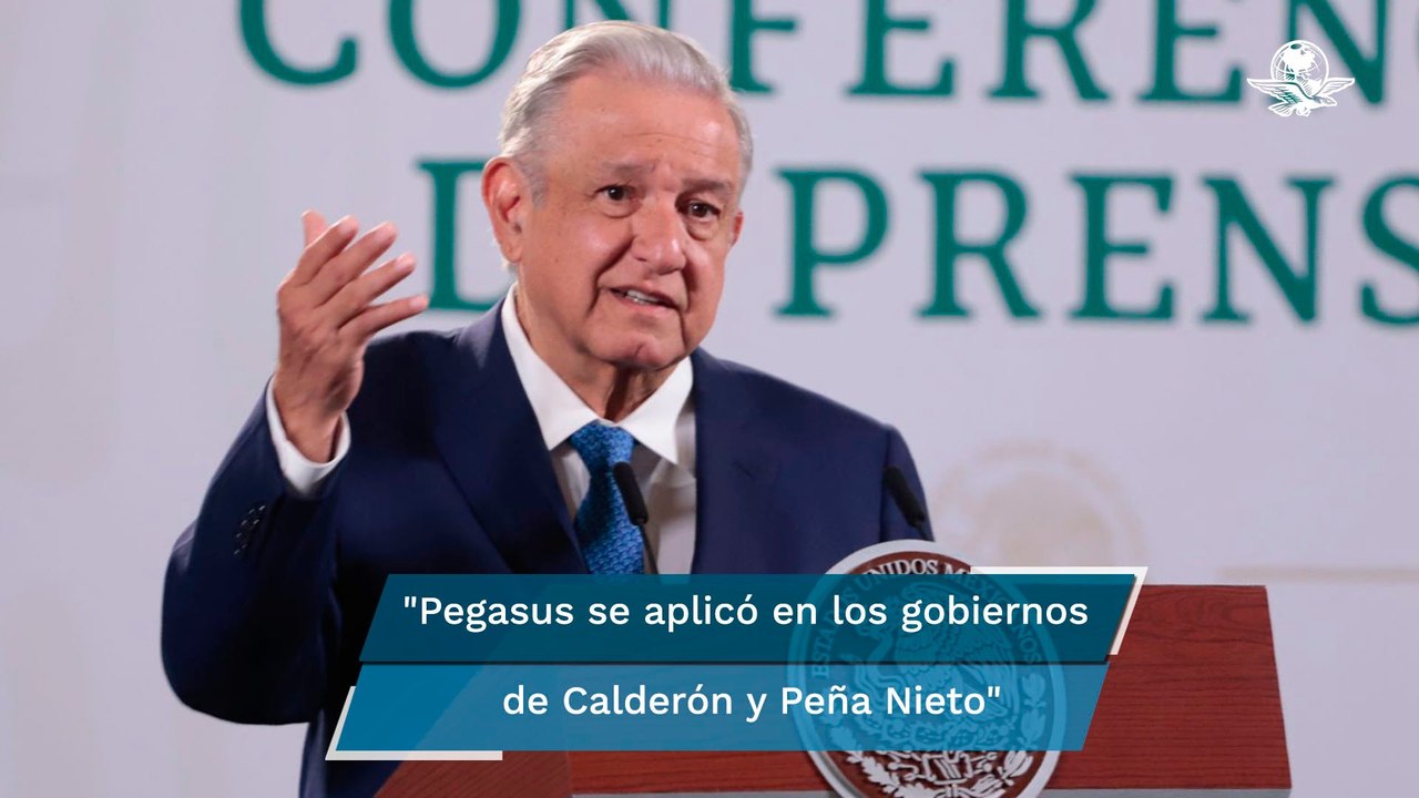 Se entregará información de contratos sobre Pegasus a la FGR: AMLO