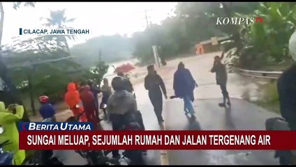 Sungai Meluap, Sejumlah Rumah dan Jalan Tergenang Air