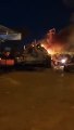 Göstericiler İran’da bir tankı ateşe verdi! Hamaney aleyhine sloganlar atıldı