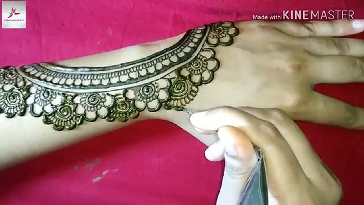 back hand mehndi design - मेहंदी  डिजाइन आसान - mehndi design for beginners - delicate mehndi design - easy simple new henna mehendi design - habiba Mehndi Art