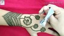 back hand mehndi design - मेहंदी  डिजाइन आसान - mehndi design for beginners - designer henna mehndi design- delicate mehndi design - easy simple new henna mehendi design - habiba Mehndi Art