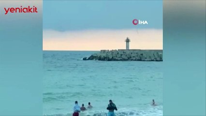 Denizde çıkan hortum paniğe neden oldu