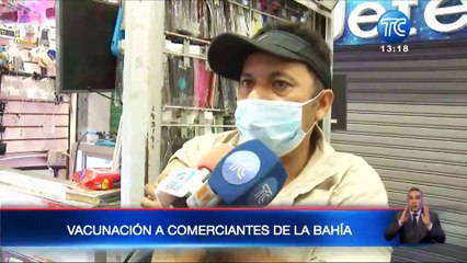 Empezó proceso de vacunación a comerciantes de la Bahía