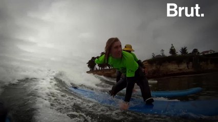 He surfs, snowboards, hikes, and does it all on three prosthetic limbs