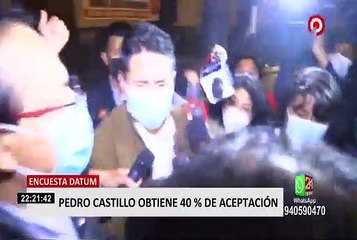 Encuesta Datum: Pedro Castillo obtiene 40% de aceptación