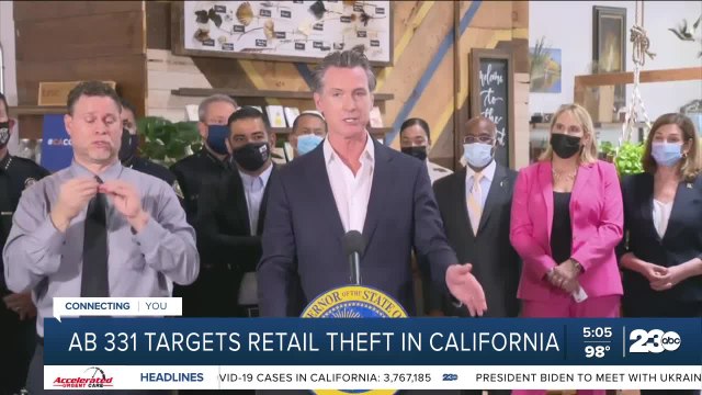 Governor Gavin Newsom targets retail theft in California