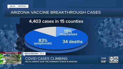 Delta variant of COVID-19 now dominant strain in Arizona