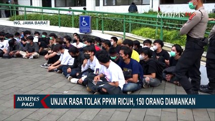Demo Tolak PPKM Berujung Ricuh, 150 Pemuda Diamakan Polisi