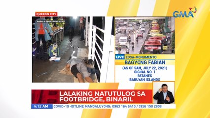 Lalaking natutulog sa footbridge, binaril | UB