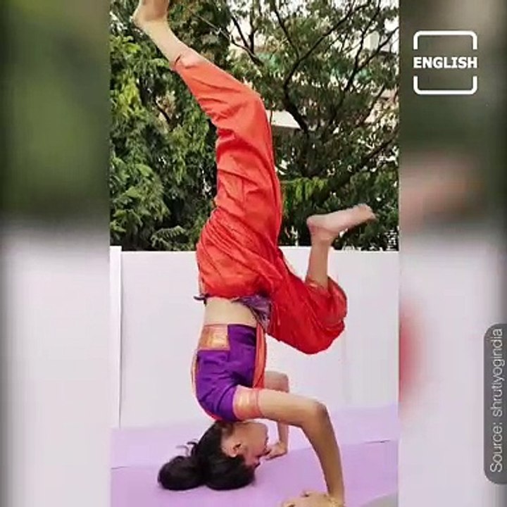 Viral Video Of Yoga Practitioner Performing Asanas In Saree