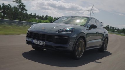 The new Porsche Cayenne Turbo GT in Grey Driving Video