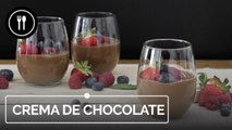 Crema de chocolate  rápida con frutos rojos