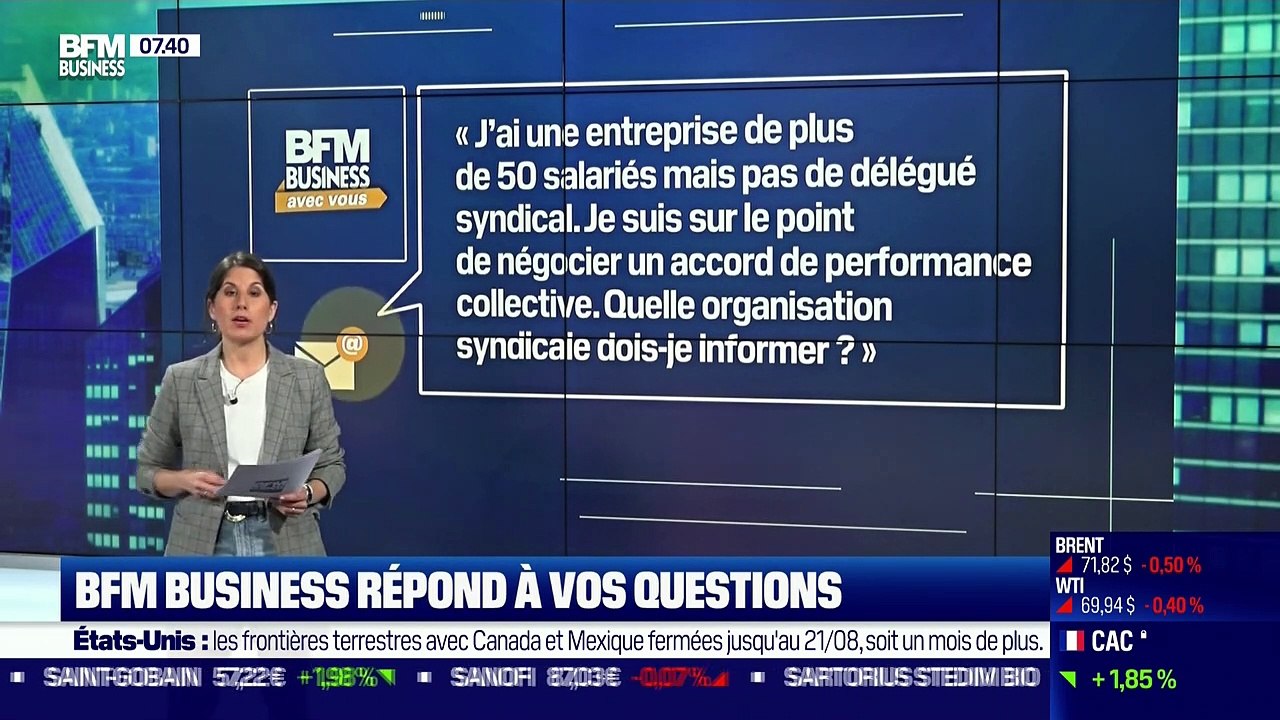 BFM Business avec vous : Négociation d'un APC dans une entreprise de plus de 50 salariés - 22/07