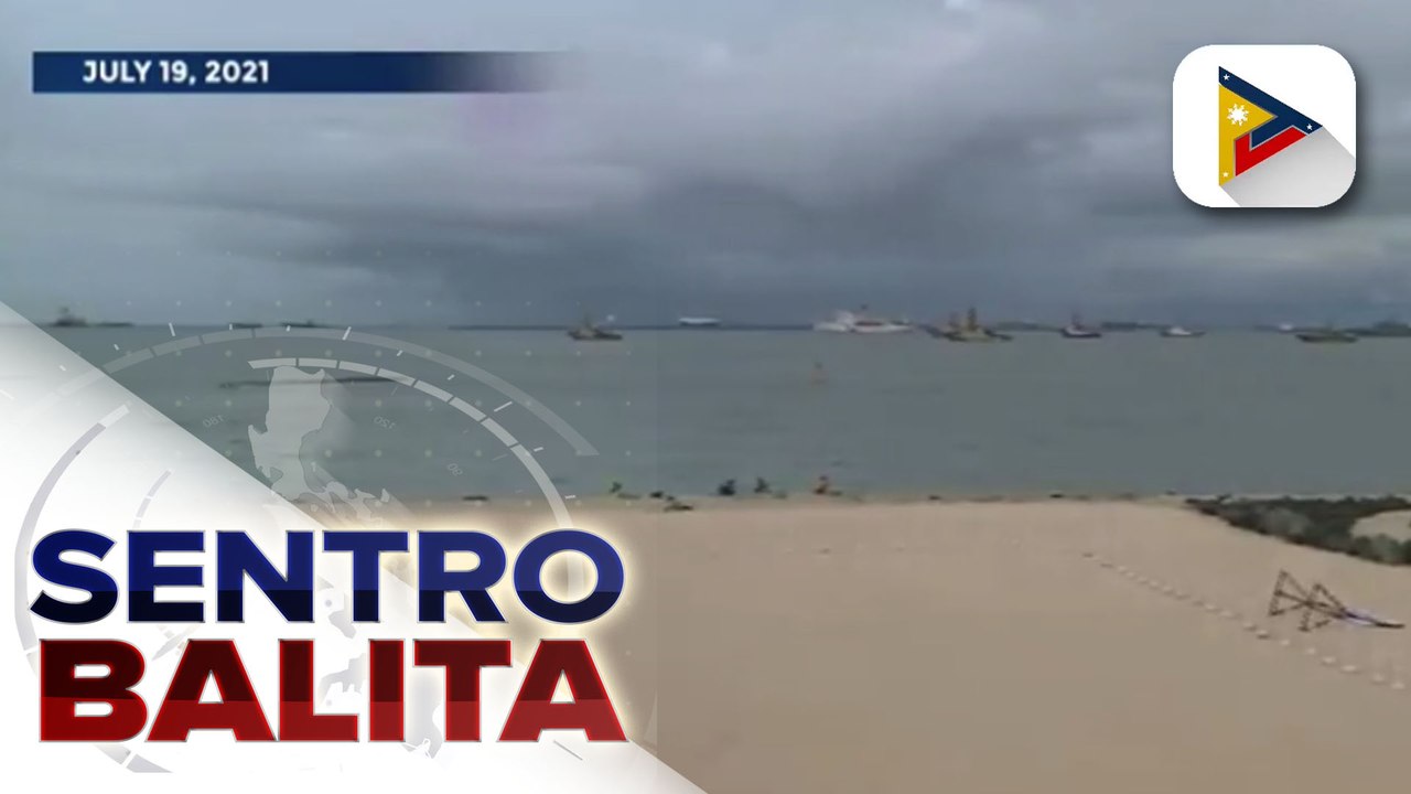 Saku-sakong mga basura na inanod dahil sa masamang panahon, nakuha sa dolomite beach sa Manila Bay; clean-up operation, agad isinagawa