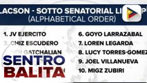 Senatorial line-up ng tambalang Lacson-Sotto, inilatag; SP Sotto, tiniyak na ‘di pababayaan ang trabaho sa Senado habang inaasikaso ang kampanya