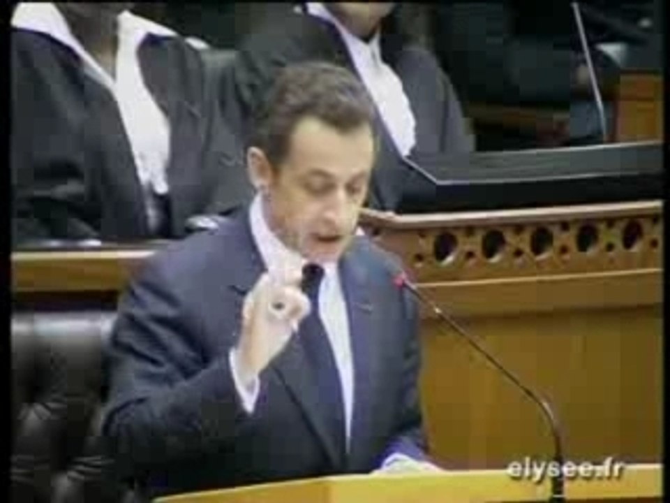 Sarkozy devant le parlement sud-africain
