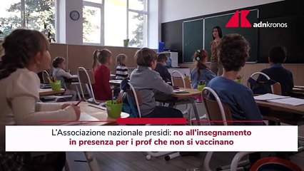 Scuola, presidi: no a insegnamento in presenza per prof non vaccinati