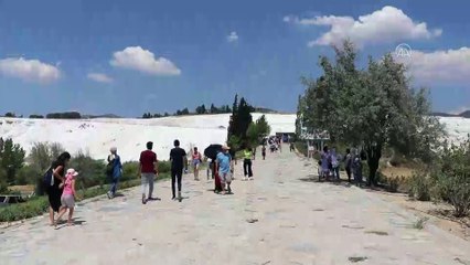 DENİZLİ - Pamukkale'de bayram yoğunluğu yaşanıyor