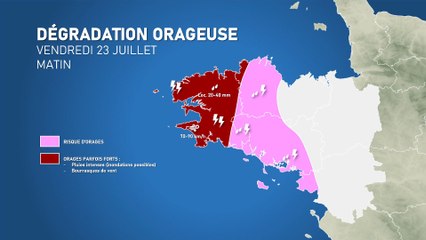 Vers des orages parfois forts ce vendredi