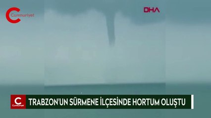 Trabzon'un Sürmene ilçesinde hortum oluştu