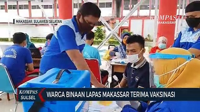 Ratusan Warga Binaan Rutan Makassar Jalani Vaksinasi Tahap Pertama