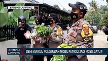 Polisi Ubah Mobil Patroli Jadi Mobil Sayur Dan Dibagikan Kewarga Yang Sedang Isolasi Mandiri