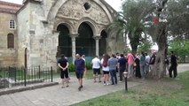 Trabzon'daki Ayasofya Camii'nde bayram yoğunluğu