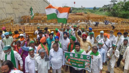 Actress Sonia Mann participates in farmers' protest