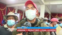 Productores agrícolas firman acuerdo con el Gobierno y levantan bloqueo en Parotani