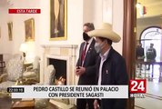 Pedro Castillo se reunió con Francisco Sagasti en Palacio de Gobierno