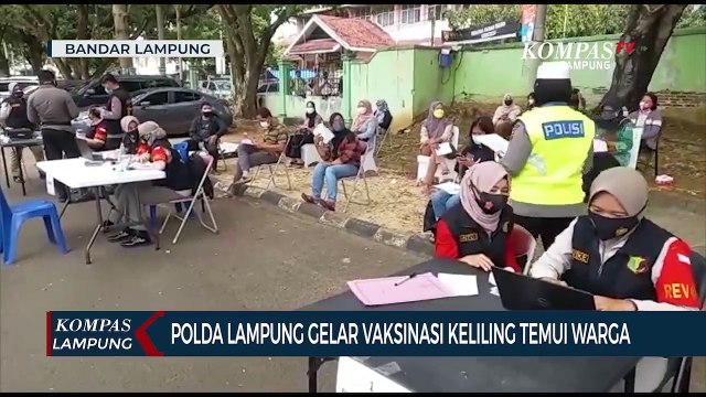 Bersama Polres jajaran, Polda Lampung Gelar Vaksinasi Keliling Guna Menjangkau Setiap Warga