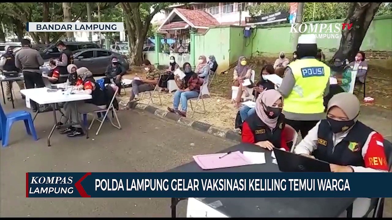 Bersama Polres jajaran, Polda Lampung Gelar Vaksinasi Keliling Guna Menjangkau Setiap Warga
