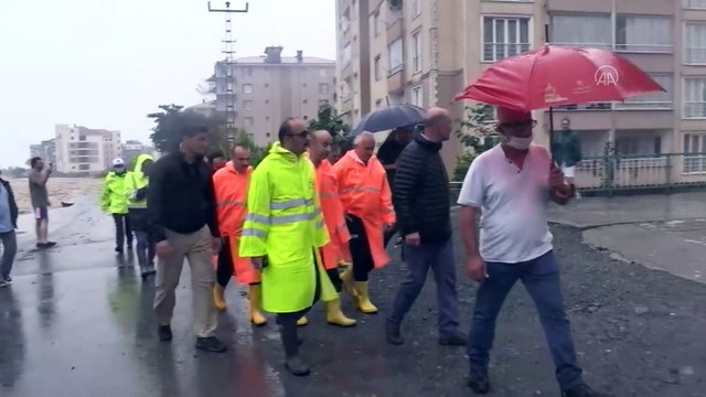 ARTVİN - İçişleri Bakanı Soylu, Arhavi'de sel bölgesinde incelemelerde bulundu