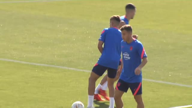 Último entrenamiento del Atlético antes del primer amistoso de la pretemporada