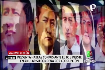 Cerrón presentó hábeas corpus ante el TC para anular sentencia por corrupción